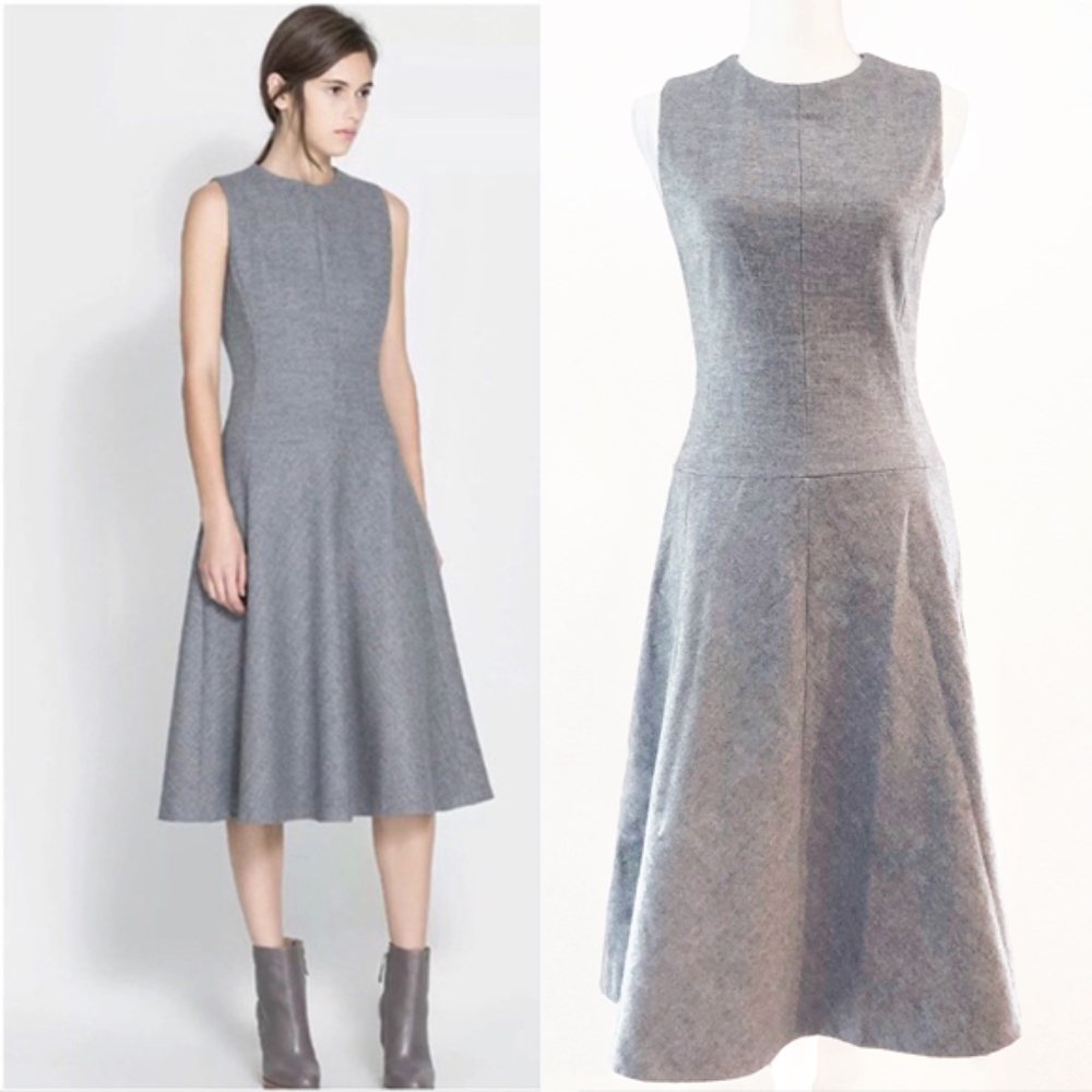 ZARA | Wool Blend Fit & Flare Dress